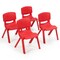 Gymax 4-pack Kids Plastic Stackable Classroom Chairs Indoor/Outdoor Kindergarten Red